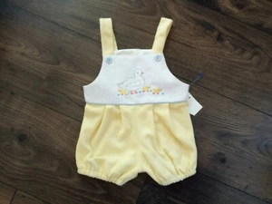 Vintage NWT Carter's Baby Terry Cloth Yellow Ducks Romper Sunsuit Size 3-6 Month - Picture 1 of 5