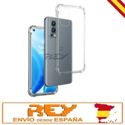 REY® Funda Silicona AntiShock para ONEPLUS NORD 2 5G Transparente Gel TPU s910