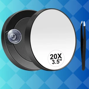 20X Magnifying Mirror 20X Powerful Suction Cup Travel Makeup Mirror Compact - Picture 1 of 8