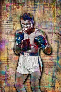 MUHAMMAD ALI 8x12inch Pop Art Poster, Muhammad Ali Tribute Free Shipping US - Picture 1 of 7
