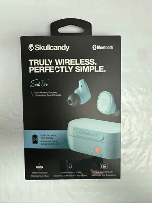 INEAR Skullcandy SESH EVO True Wireless Bluetooth in-Ear Earbud | Bleached Blue