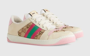 GUCCI WOMEN'S SCREENER SNEAKER WITH CRYSTALS. SIZE US 9.5 / GUCCI 39.5 - Picture 1 of 24