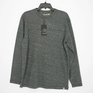 Camisa Henley Solaris Para Hombre Manga Larga M Gris Mediano Brezo Nueva Con Etiquetas - Imagen 1 de 10