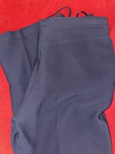 DAVID EMANUEL Women's Navy Blue Straight Leg Zip Fly Trouser UK 16 W36" L31" - Picture 1 of 7