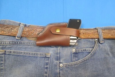 Leather Holster for BERETTA 21A BOBCAT .22 LR & 25 ACP  Right Hand Draw - Image 1 of 4