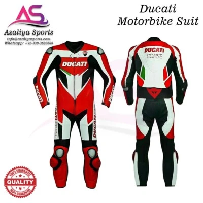 DUCATI MOTORBIKE COWHIDE LEATHER SUIT MOTORCYCLE SUIT 1 PIECE - Image 1 of 4