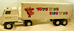 Vintage Toys R Us Kids R Us ERTL Pressed Steel Semi Tractor Trailer No Back Gate