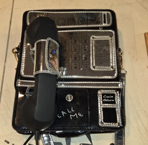 Soulfina Collection Cross Body Chain Payphone Purse-Black- - Picture 1 of 8