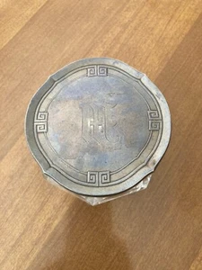 Gorham Antique Sterling silver Covered Cut Crystal Dresser Jar - Monogramed - Picture 1 of 4