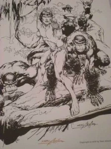 NEAL ADAMS, TARZAN, NM, Edgar Rice Burroughs, Signed, 1978, and the Apes - Bild 1 von 1