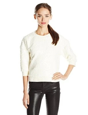 FRENCH CONNECTION Frosty Polar Embellished SWEATSHIRT Winter White ( 12 ) - Image 1 of 4