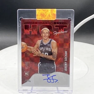 JEREMY SOCHAN /25 - RC  AUTO - RED HOLOFOIL - 2023 NBA HOOPS Hot Signatures 🔥  - Picture 1 of 2