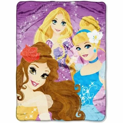 Princesas Disney, Manta Tacto Seda "Summer Haze" 46"x60", NUEVA en Paquete Foto 1 de 2