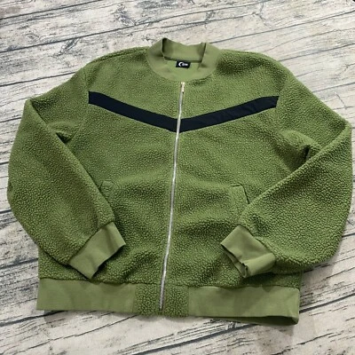 ZYIA Active Flying V Fleece Teddy Bomber Jacket Green Size XXXL 3XL Sherpa - Image 1 of 4