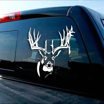 Whitetail Deer Decal Sticker Archery Hunting Drop Tine USA Bow Hunter Monster  - Image 1 of 2