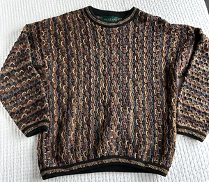Vintage Tundra Canada 3D Textured Sweater Men Medium Cosby Cabincore Grandpacore - Picture 1 of 17