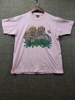 Camiseta De Colección Screen Stars Mejor Cachorro Perro Raza Puntada Única EE. UU. 50/50 L Rosa Foto 1 de 4