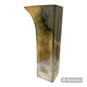 Polierte Edelstahl Putcher Vase um 1960 MCM signiert vom Künstler - Bild 1 von 8