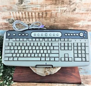 Vintage HP SK 2560 Wired PS/2 Desktop Computer Keyboard 5185-1596 Clicky Keys - Picture 1 of 9