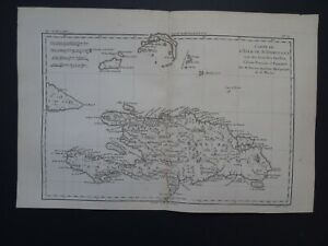 1780 BONNE atlas map  HISPANIOLA - Dominican - Haiti - L'Isle de St Domingue
