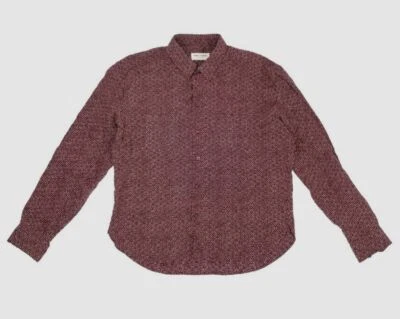 NWT $1550 Saint Laurent FR 42 US 10 Women Red Long-Sleeve Silk Shirt Top Blouse - Image 1 of 2