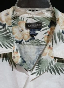 VTG Knights Sportwear Hawaiian Tropical Floral Print Short Sleeve Shirt Men's XL - Picture 1 of 6