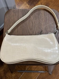JW PEI Eva Shoulder Bag Ivory Croc Pattern - Picture 1 of 20