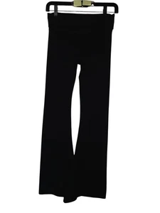 Victoria's Secret XS schwarze Leggings ausgestelltes Bein hohe Taille Yoga Überschlaghose - Bild 1 von 7