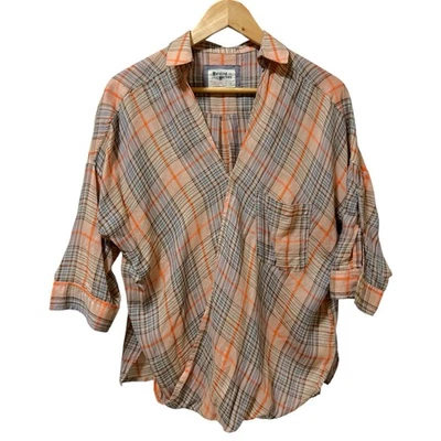 Camisa Anthropologie Holding Horses Feminina Tamanho 4 Tan Rose Western Boho Cottage - Imagem 1 de 4