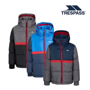 Trespass Boys Padded Jacket Water Resistant Hooded Strewd - Picture 1 of 7