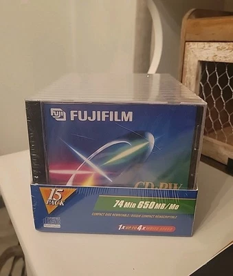Fujifilm 15 Pack RECORDABLE CD-R 650MB 74 Min Data Music New - Image 1 of 4