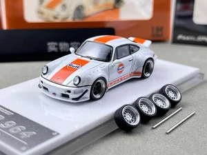 AL FS 1:64 White Gulf RWB 964 Classic Sports Model Diecast Collect Car - Picture 1 of 10