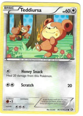 Teddiursa RC15/RC25 Legendary Treasures Radiant Collection Pokémon Card LP - Image 1 of 2