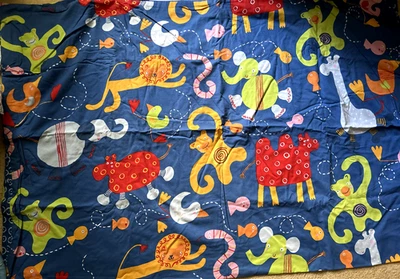 IKEA Kids BARNSLIG Blue Twin Duvet cover and Pillow Sham Set (2PC) Zoo Animals - Image 1 of 3