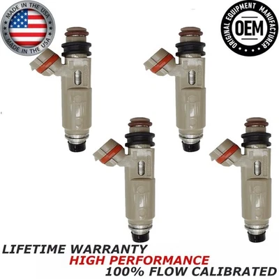 Injetores de combustível Denso 4x fabricante de equipamento original compatível com 2003-2007 Kia Spectra Hyundai Elantra 2.0L I4 - Imagem 1 de 4