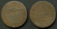 1811 Billon Coin From Switzerland Swiss Half Batzen or 5 Rappen Canton Vaud VF+