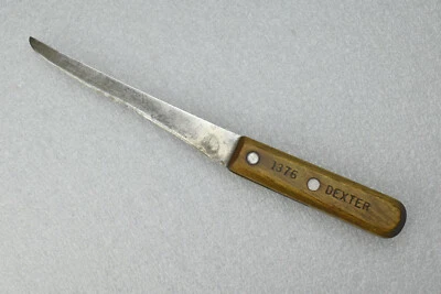 Cuchillo deshuesador vintage Dexter 1376 hoja de 6" mango de madera A&P Tea Co regalo premium Foto 1 de 4