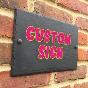 Rustic slate house number name sign plaque. free UK P&P, bespoke - Picture 1 of 4