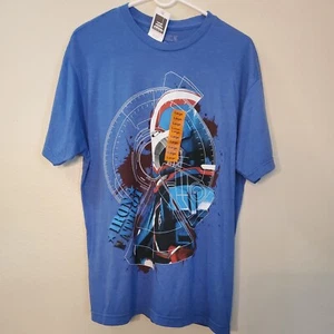 Marvel Iron Man 3 Sz LARGE T-SHIRT Blue Short Sleeve Iron Patriot - Picture 1 of 4
