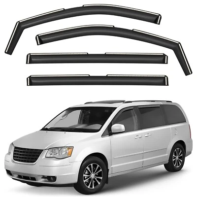 Sun Rain Visors Wind Rain Guards for 2008-2016 Chrysler Town and Country - Image 1 of 4