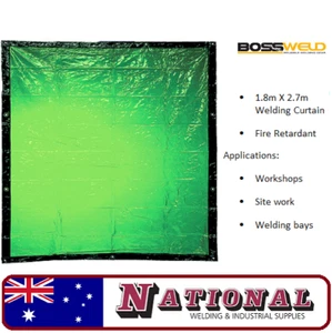 Welding Curtain / Screen 1.8 Metres X 2.7 Metres Green 700103 - Picture 1 of 1