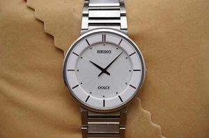 Seiko Dolce SACK015 4J40 White Sunburst Dial JDM Sapphire Quartz Watch - Picture 1 of 15