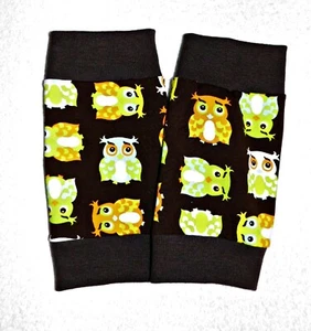   Puños ♥ Puños para piernas ♥ Búhos ♥ Marrón ♥ hecho a mano - Imagen 1 de 1