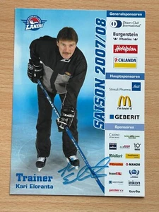 Tarjeta de autógrafo firmada original Kari Eloranta - Rapperswill Jona Lake - S10304 - Imagen 1 de 1