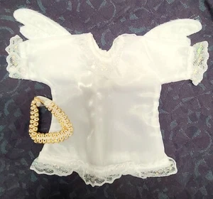 TY GEAR ANGEL COSTUME for 10" TY Beanie Kids ~ New! Also cute for a teddy bear - Picture 1 of 3