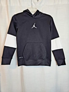Jordan Nike Youth Pullover Thermal Black Hoodie Core Performance Size Medium - Picture 1 of 5