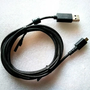 Black Braided USB Fast Charging Cable For Logitech G502 Wireless Gaming Mouse j - Picture 1 of 5