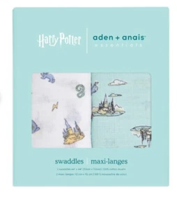 aden + anais essentials Harry Potter 2 Swaddles Pack NEW - Picture 1 of 7