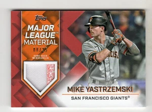 2022 TOPPS MAJOR LEAGUE MATERIAL RELIC RED 8/25 PARALLEL MLM-MY MIKE YASTRZEMSKI - Picture 1 of 1