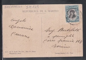 Cartolina San Marino per Italia Tariffa 10 c Isolato Melchiorre Delfico SM149 - Picture 1 of 1